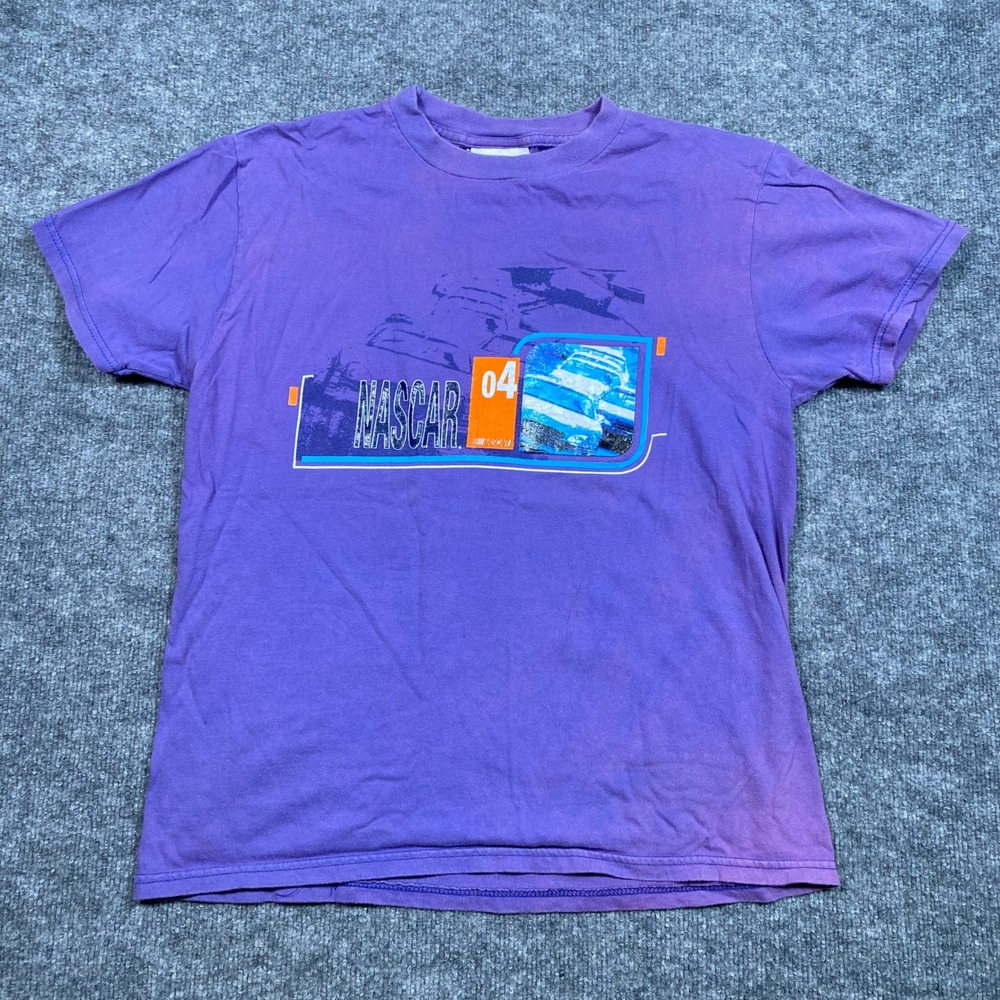 Vintage NASCAR 2004 Events T-Shirt Winners Circle Purple Faded Mens Medium
